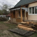 Фото от клиента: разобранная пристройка