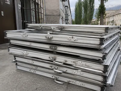Aluminum frames from balcony glazing